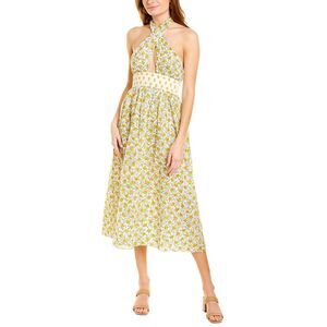 Ash & Eden Womens  Mira Halter Maxi Dress, Yellow